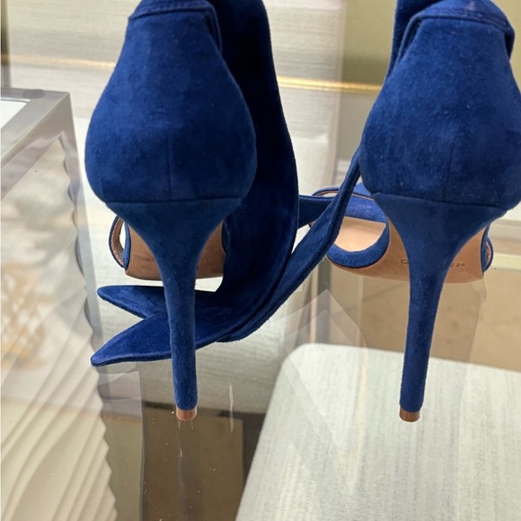 Marciano Royal Blue Ankle Strap Heels - Picture 5 of 9